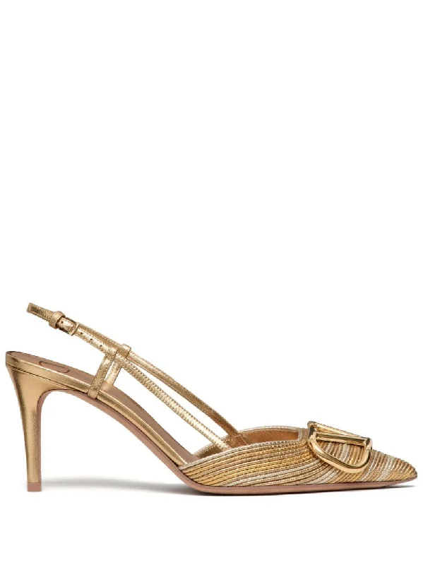 High heels for women with sensitive feet -VALENTINO Signature Slingback Pumps 80mm