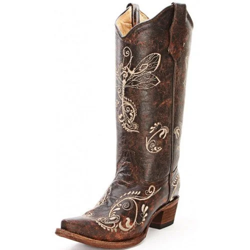 Boots for business chill -Corral Circle G L5001 Distressed Brown Dragonfly Western Boot