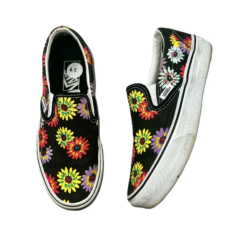 Flats with cushioned relief -Shoes Flats By Vans In Floral Print, Size: 6.5