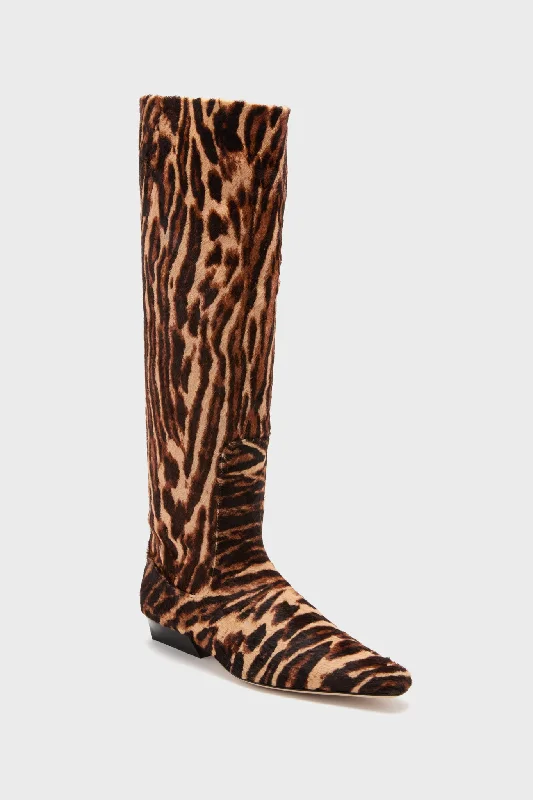 Affordable boots for promotions -Lady Leopard Wally Flat Boot