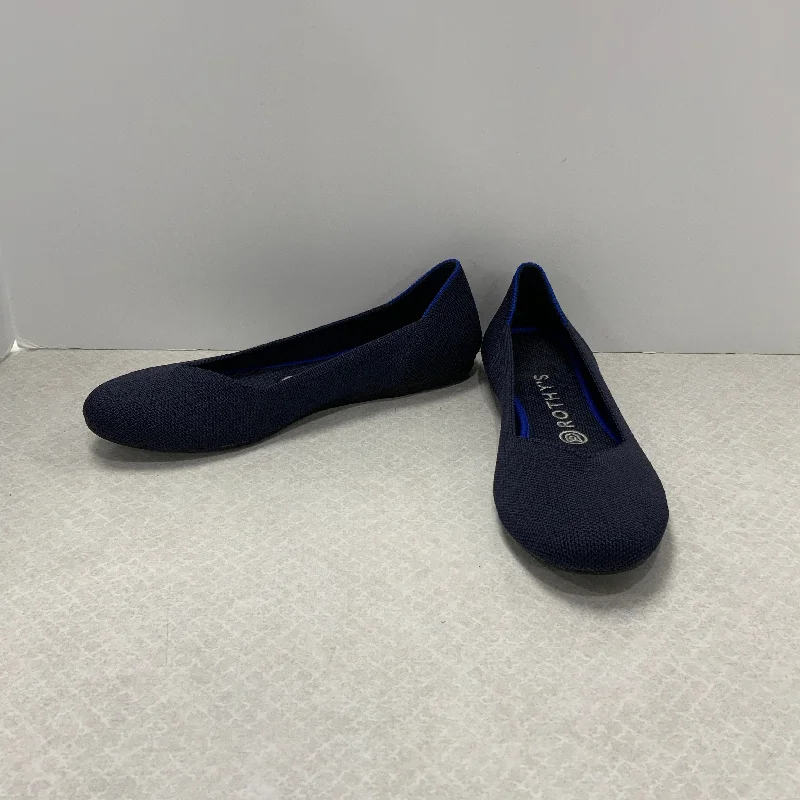 Flats for evening relaxed wear -Shoes Flats By Rothys In Blue, Size: 8