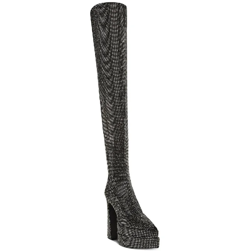 Boots for office fun -Steve Madden Womens Sultry  Pull On Zipper Thigh-High Boots