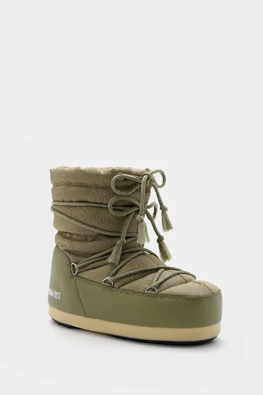 Boots for long flights -Khaki Evx Light Nylon Boots