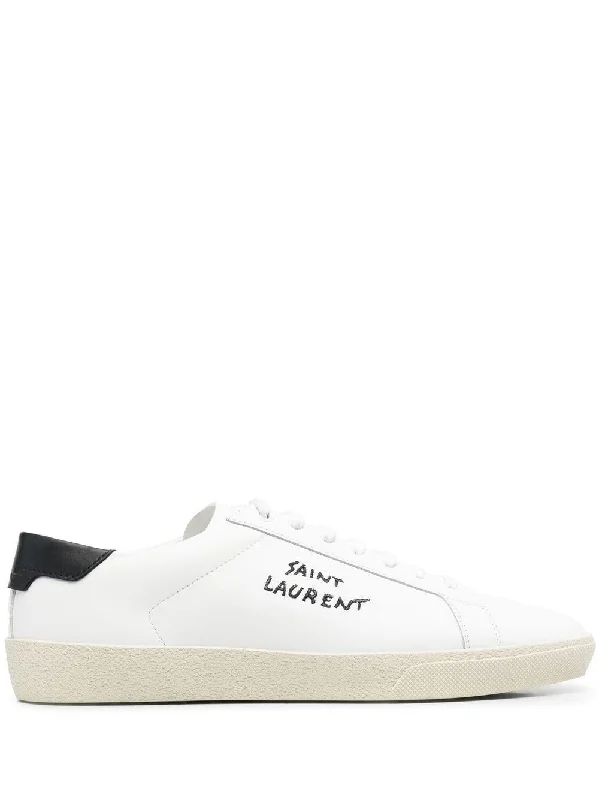 Athletic shoes with airy fabric -SAINT LAURENT Low-Top Fabric Sneakers