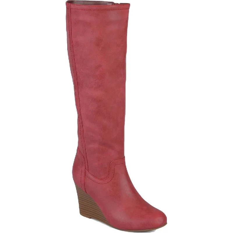 Classic boots for all seasons -Journee Collection Womens Langly Heels Faux Leather Knee-High Boots