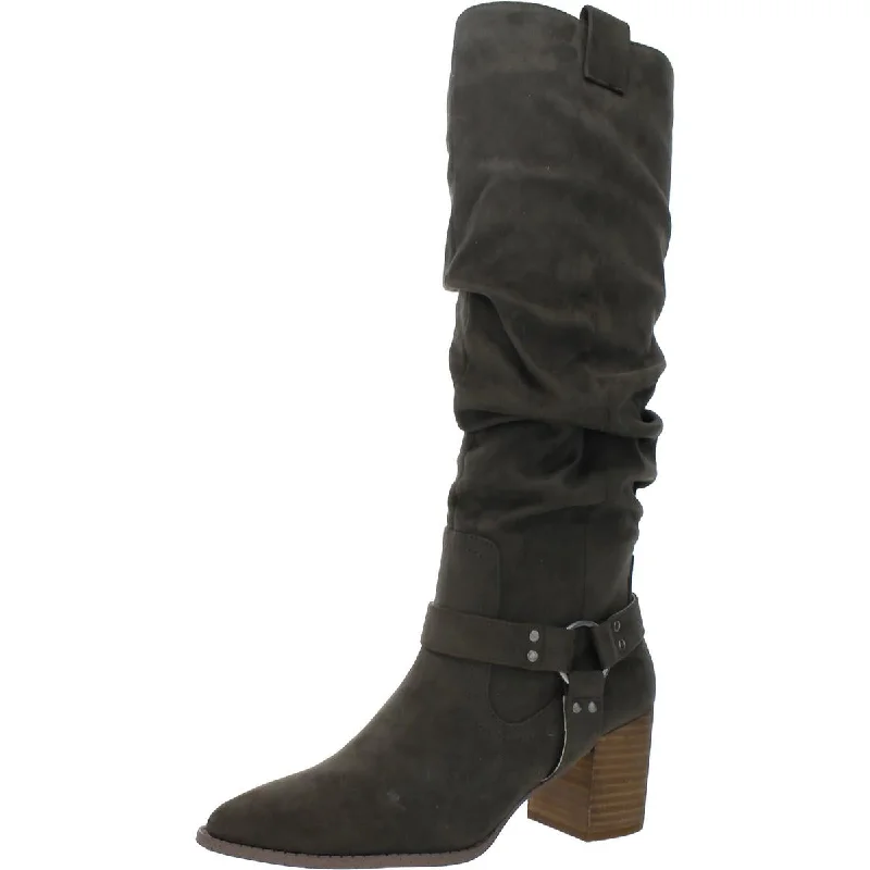 Boots with glitter finish -Dolce Vita Womens TAMLIN Pointed toe Block heel Knee-High Boots