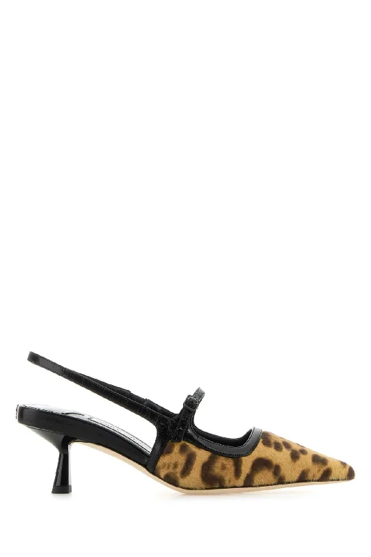 High heels with anti-skid heel bases -JIMMY CHOO Elegant Printed 100% Leather Didi Pumps with 4.5 cm Heel