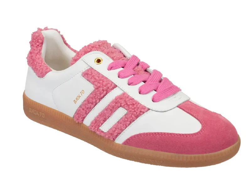 Athletic shoes with perforated top -BACK 70 - CLOUD in WHITE PINK Sneakers