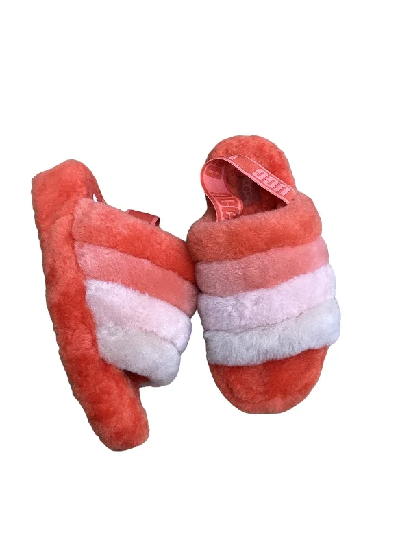 Slippers for late rest -Slippers By Ugg In Orange & Pink, Size: 6