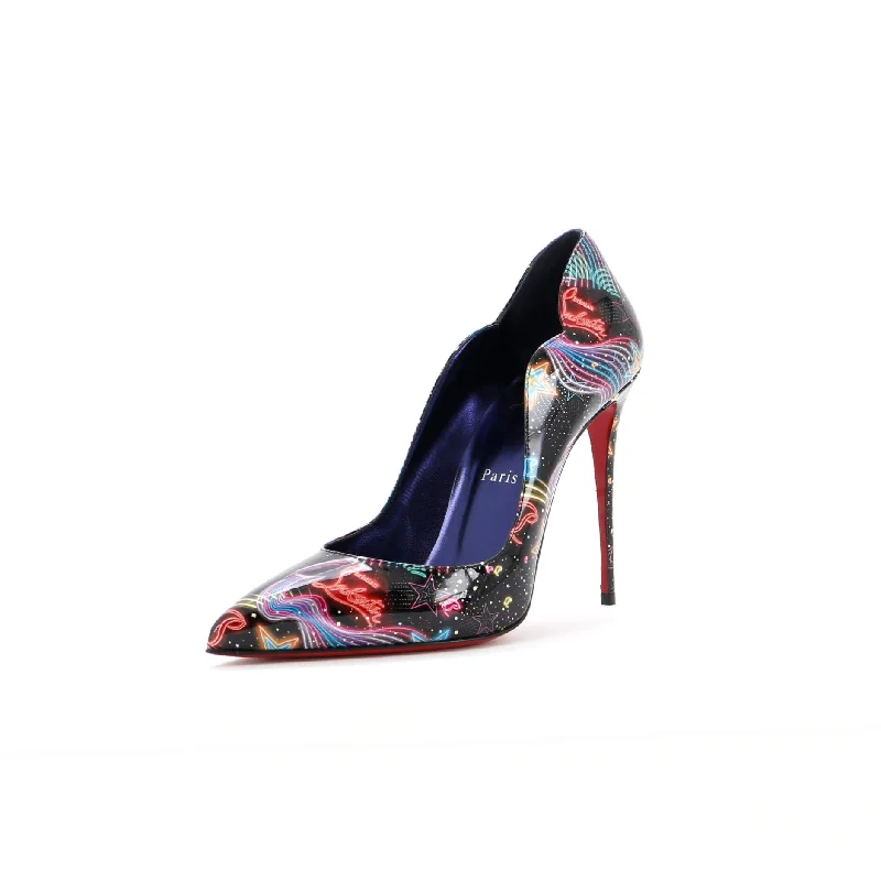 High heels for chill evening strolls -Women's Hot Chick Pumps Printed Patent 100