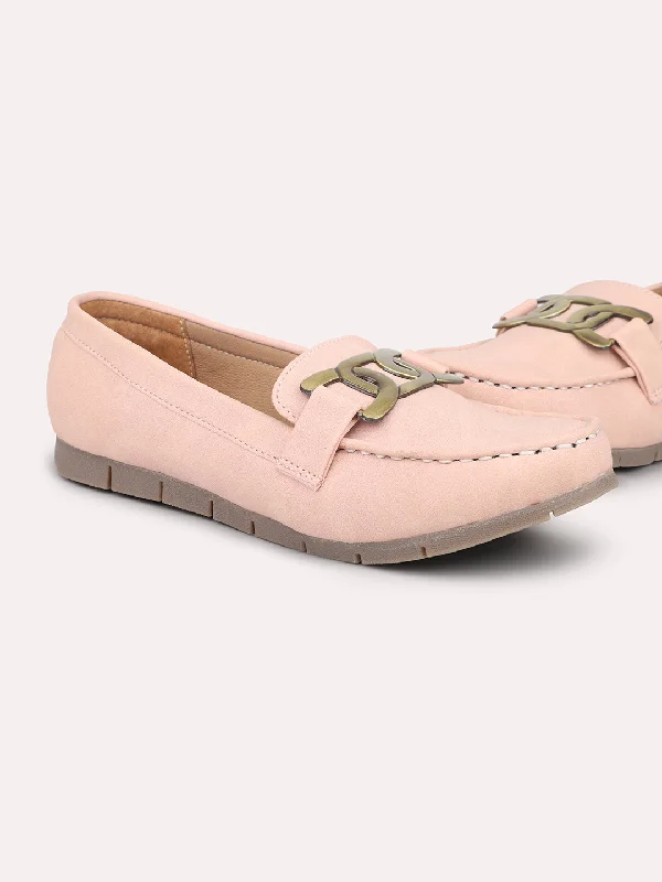 Premium loafers for classy trips-Women Peach Loafers