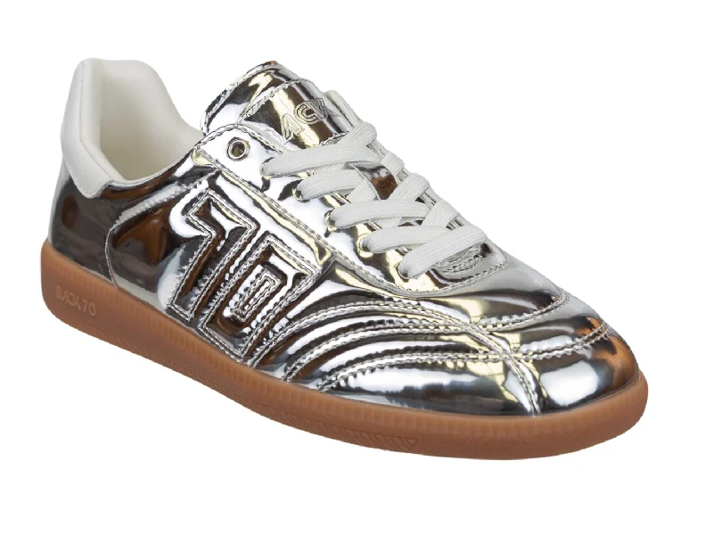 Designer athletic shoes for luxury -BACK 70 - FLUFFY in SILVER Sneakers