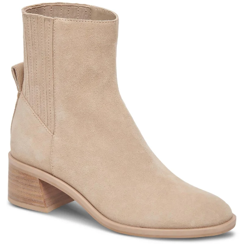 Boots with tough leather -Dolce Vita Womens Linny H2O Suede Pull On Chelsea Boots