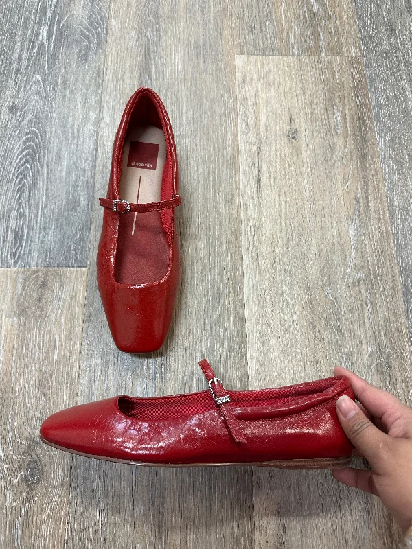 Flats for outdoor evening dinners -Shoes Flats By Dolce Vita In Red, Size: 5.5