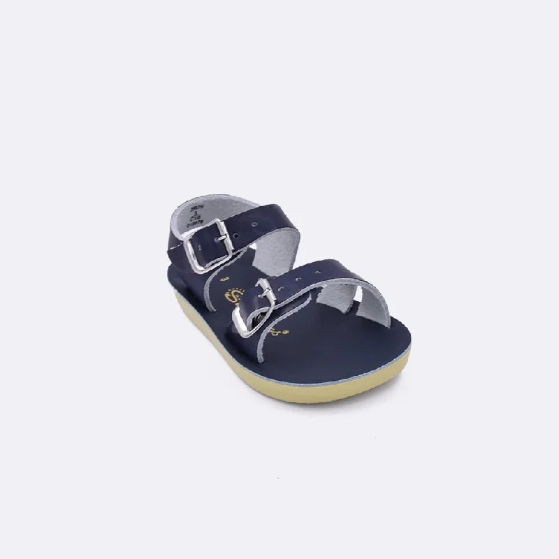 Non-slip sandals for damp nights-Navy Sea Wee Sandals