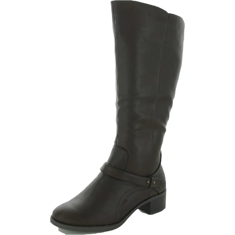 Boots with firm support -Easy Street Womens Jewel Faux-Leather Tall Knee-High Boots