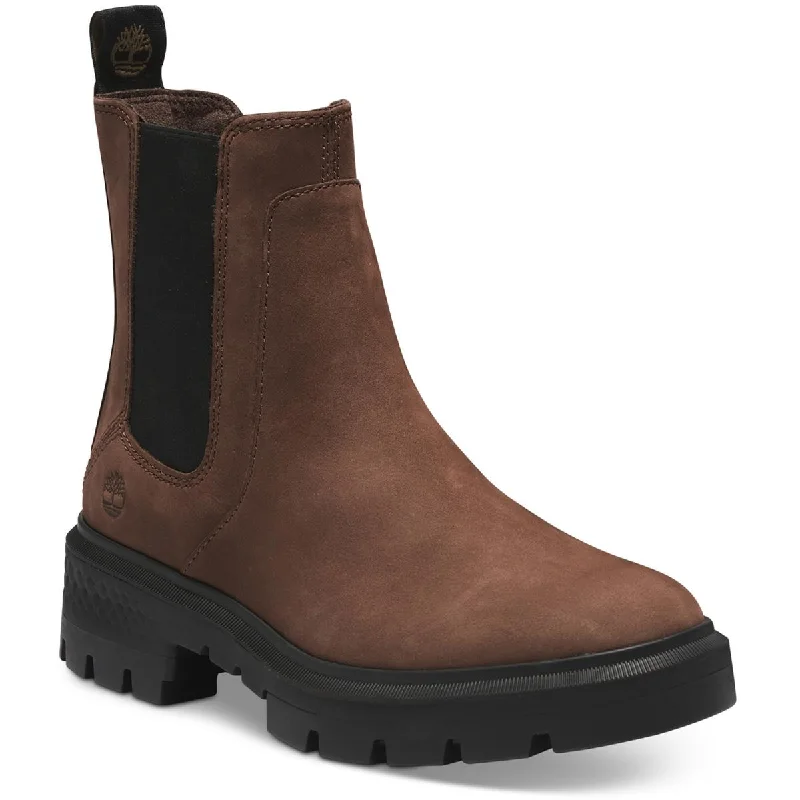 Boots with thick cushion -Timberland Womens Cortina Valley Leather Pull On Chelsea Boots