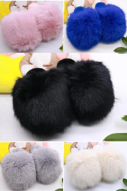 Budget slippers for discounts -MIXED COLOUR EXTREME FAUX FUR FLUFFY SLIPPERS (PACK OF 36 PAIRS)