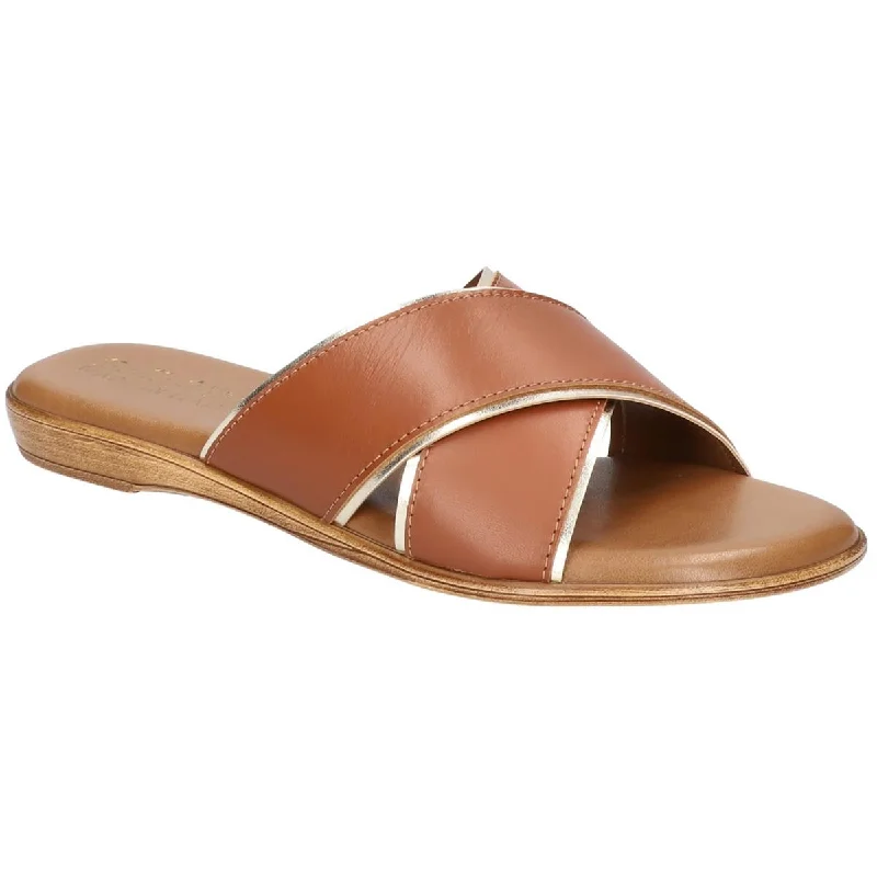 Best sandals for summer hikes-Bella Vita Womens Tab-Italy Leather Slide Sandals