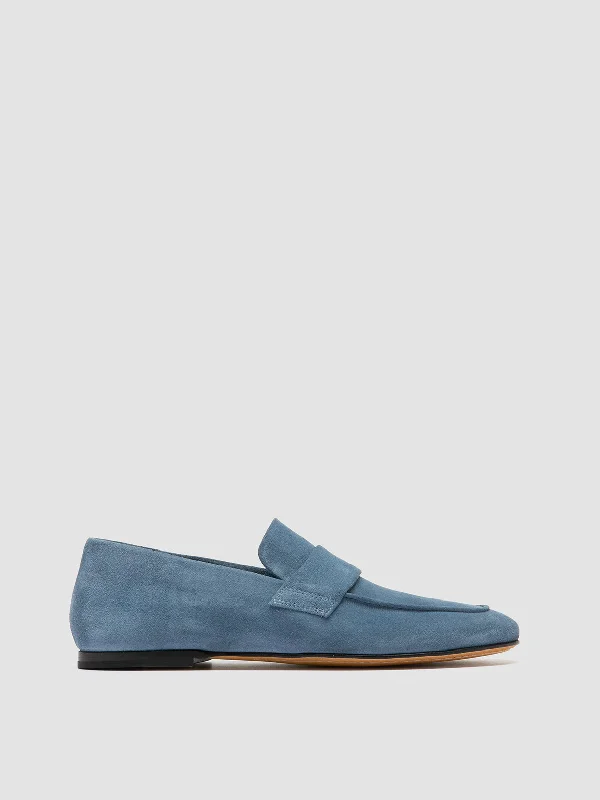 Premium loafers for classy trips-BLAIR 001 - Blue Suede Loafers