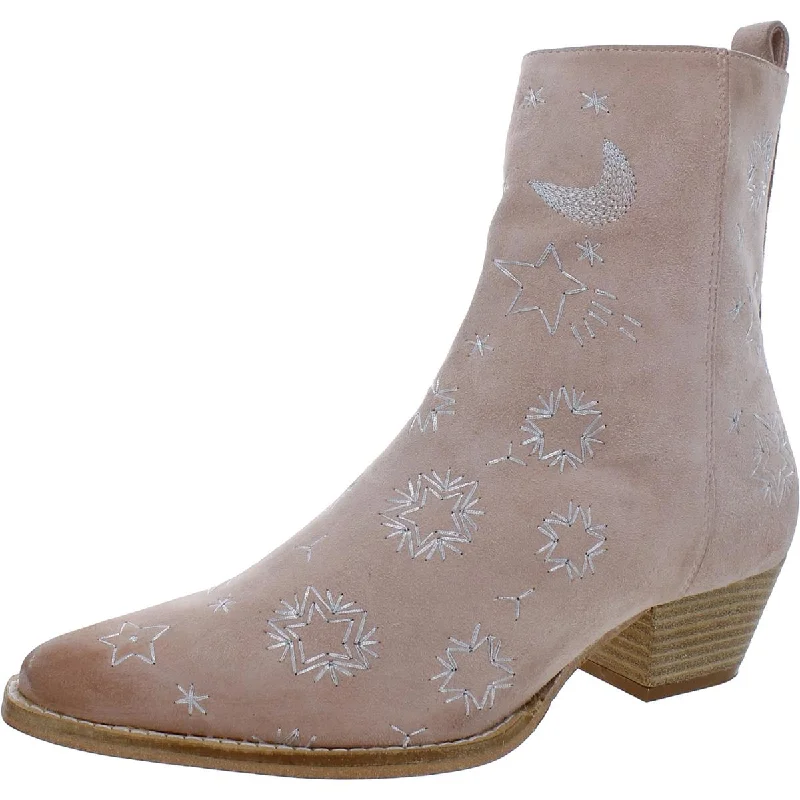 Vintage boots with patina -Free People Womens Bowers Padded Insole Suede Cowboy, Western Boots