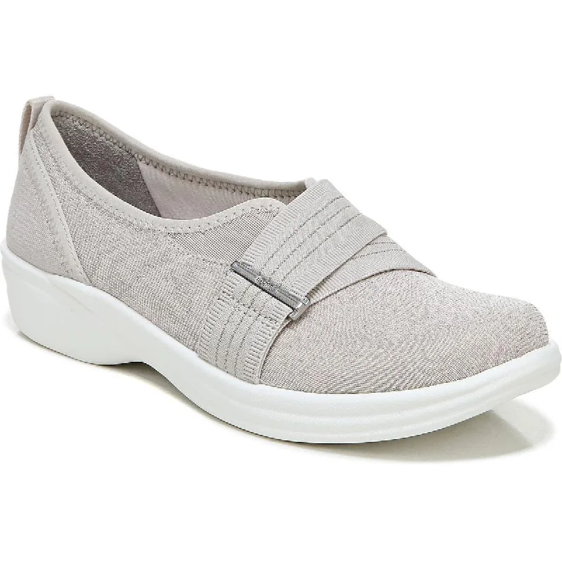 Athletic shoes with grip soles -Bzees Womens Niche III Shimmer Lifestyle Slip-On Sneakers