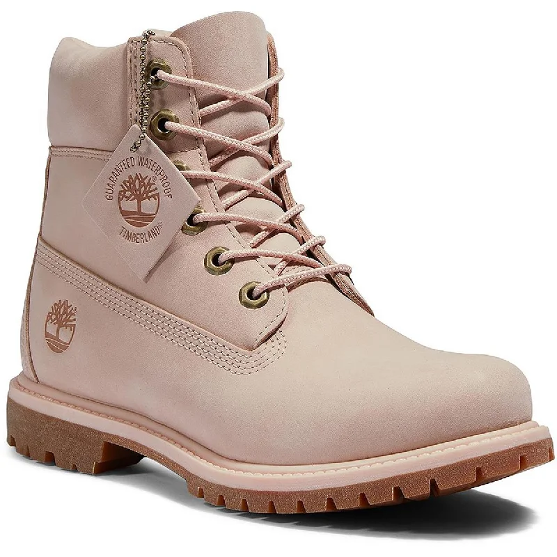 Boots with quirky prints -Timberland Womens 6 Inch Premium Nubuck Waterproof Combat & Lace-up Boots