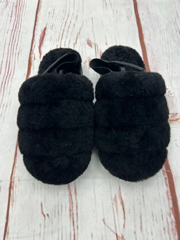 Slippers with snug fabric -Slippers By Ugg In Black, Size: 6