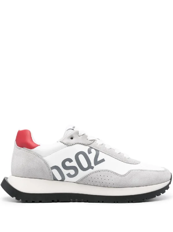 Athletic shoes with odor-resistant lining -DSQUARED2 Men's Running Low Sneakers - Sleek Design for Summer