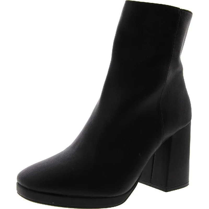 Affordable boots for startups -Me Too Womens Gracen 18 Faux Leather Block Heel Mid-Calf Boots