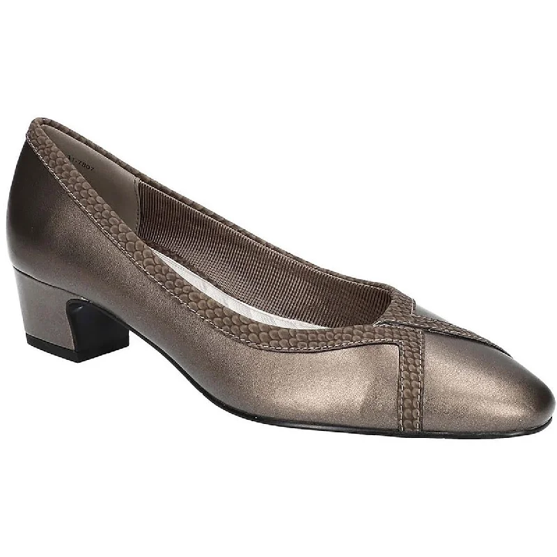 High heels with reliable sole support -Easy Street Womens Myrtle Faux Leather Comfort Insole Pumps