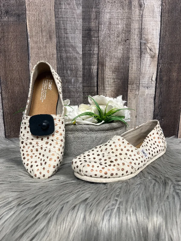 Flats for long evening walks -Shoes Flats By Toms In Polkadot Pattern, Size: 8