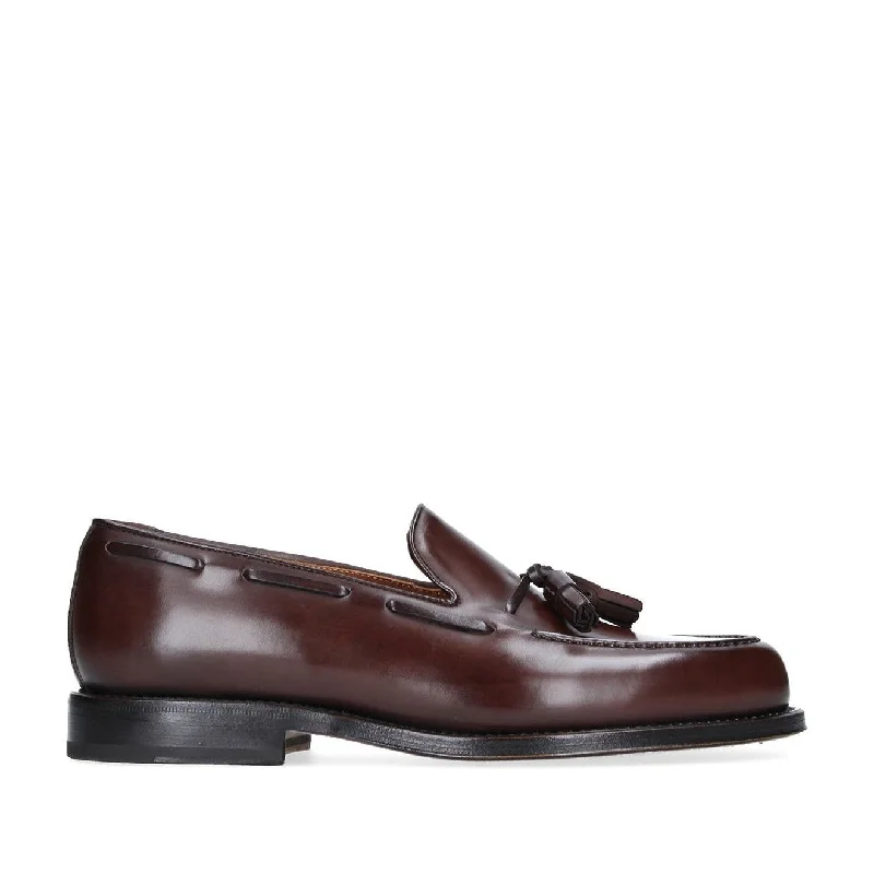 Lightweight loafers for short walks-Franceschetti Brighton Men's Shoes Calf-Skin Leather Tassels Loafers (FCCT1028)