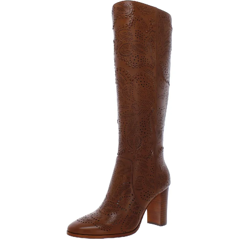 Boots with slip-proof soles -Lauren Ralph Lauren Womens Ashlynn Tall Block Heel Knee-High Boots