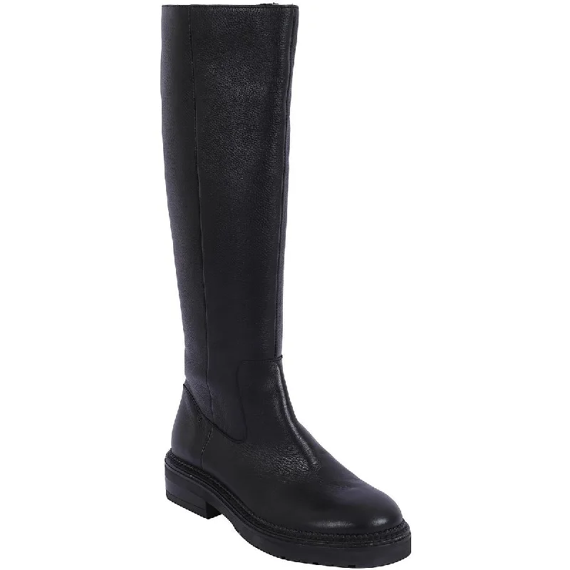 Classic boots for vintage lovers -Kenneth Cole New York Womens Wendy Leather Block Heel Knee-High Boots