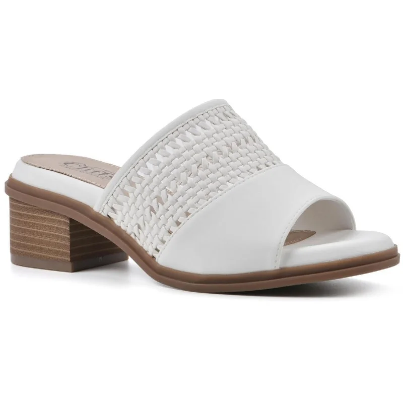 Trendy sandals for summer styles-Cliffs by White Mountain Womens CORLEY Faux Leather Slip On Mule Sandals