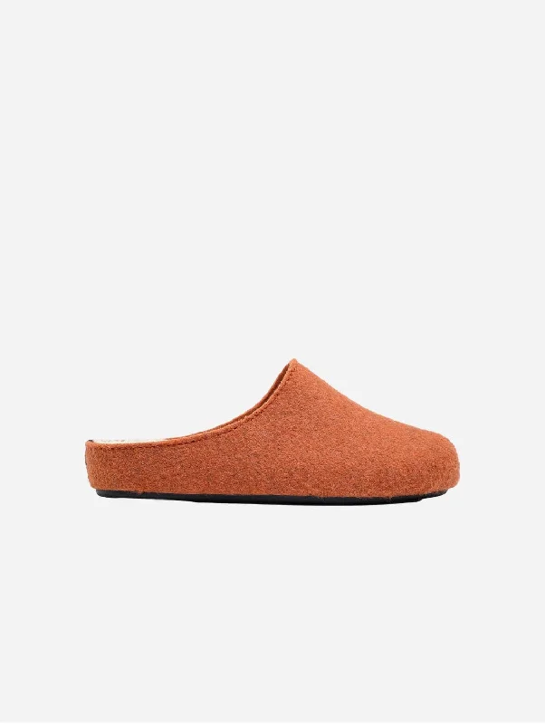 Slippers for home workouts -Date Men's Vegan Mule Slippers | Orange