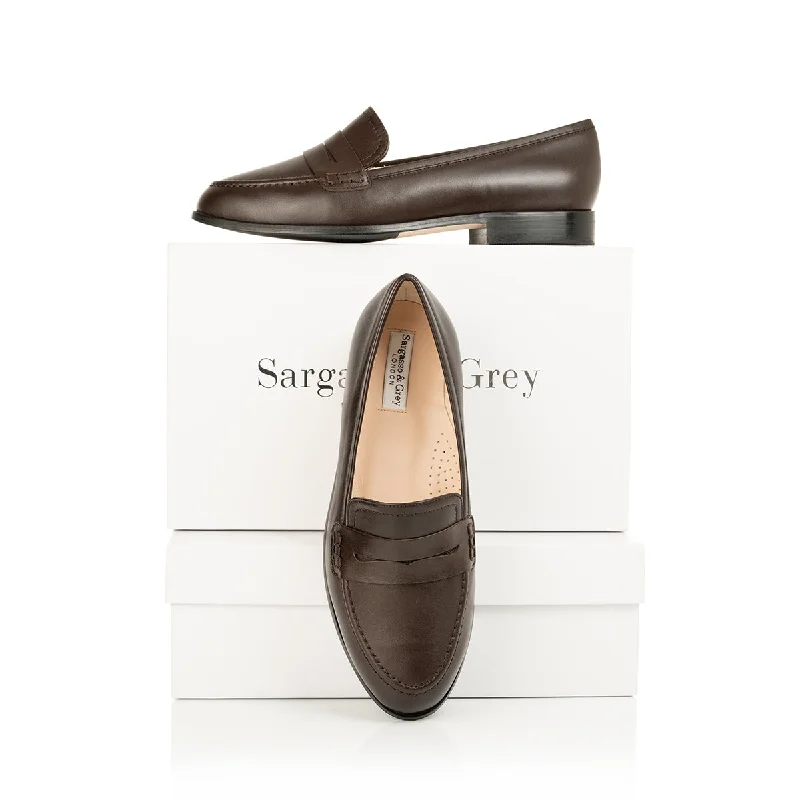 Trendy loafers for spring walks-Sylvie Extra-Wide Fit Loafers  - Brown Leather