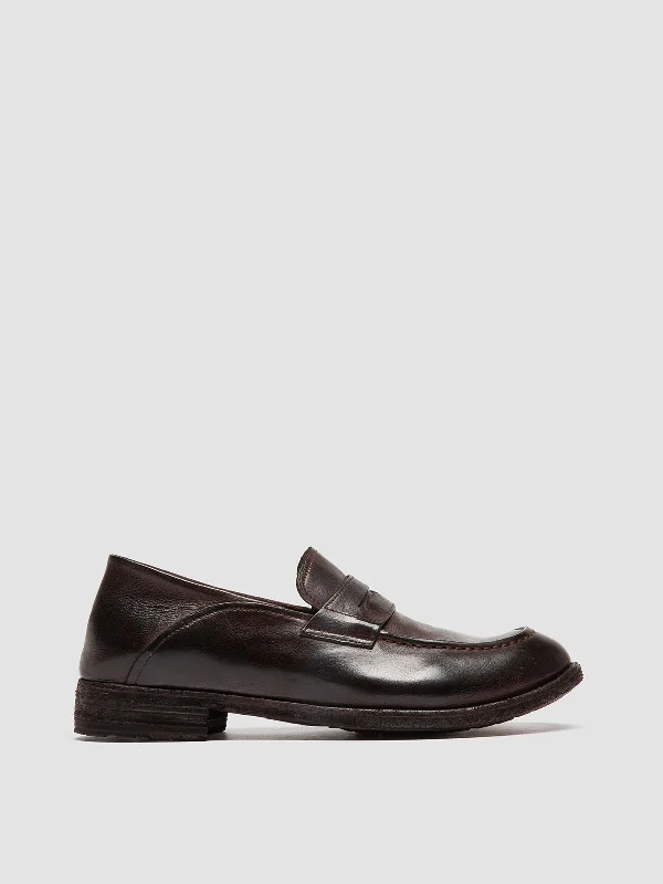 Stylish loafers for evening trips-LEXIKON 140 - Brown Leather Penny Loafers