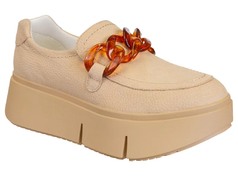 Athletic shoes for summer marathons -Naked Feet: PRINCETON in BEIGE Platform Sneakers