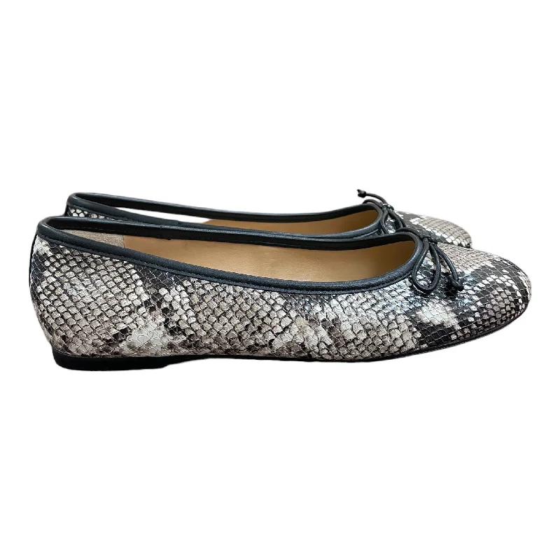 Flats with energy-absorbing soles -Snakeskin Print Shoes Flats By Talbots, Size: 9.5