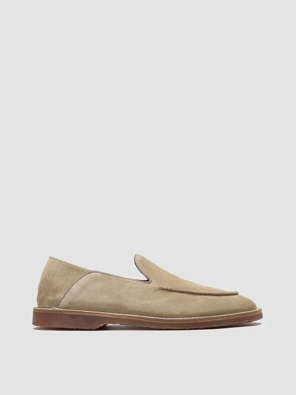 Best loafers for narrow toes-KENT 007 - Brown Suede Loafers