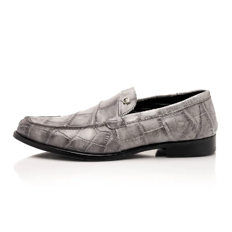 Affordable loafers for hot hikes-Mauri Chapel 1028 Men's Shoes Exotic Alligator Slip-on Loafers (MA5641)