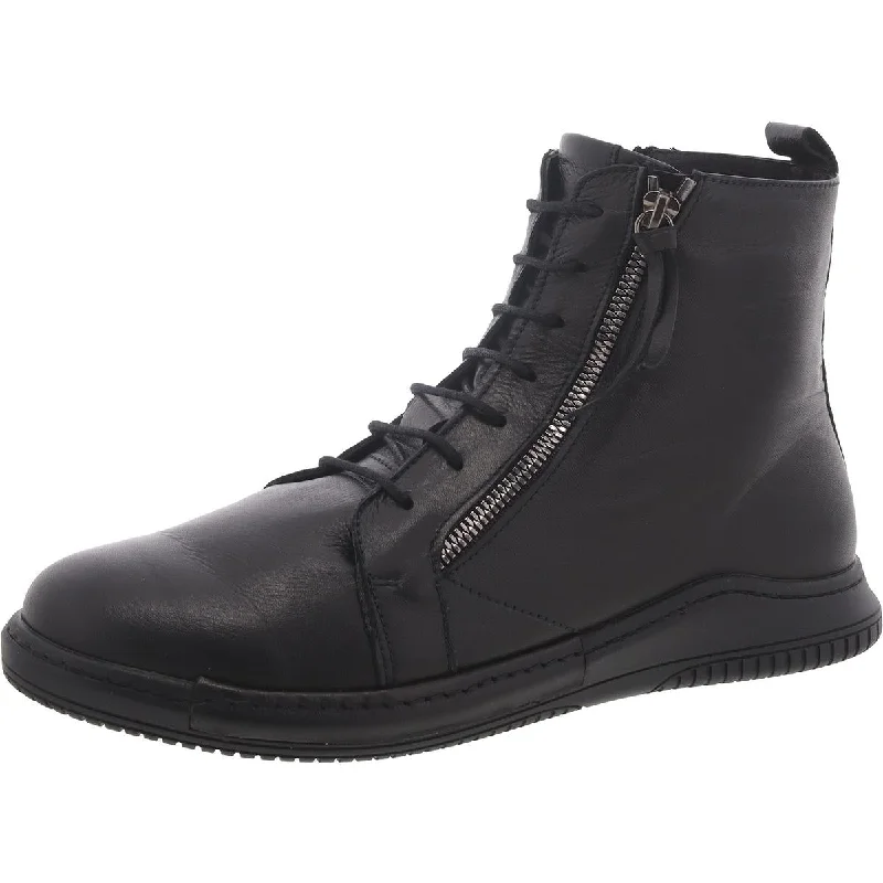 Boots with neat stitching -Spring Step Womens YAPLE Leather Lace up Combat & Lace-Up Boots