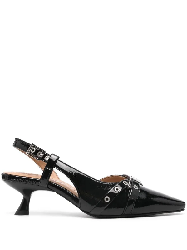 High heels for indoor evening vibes -GANNI Chic Buckle Pumps for Women