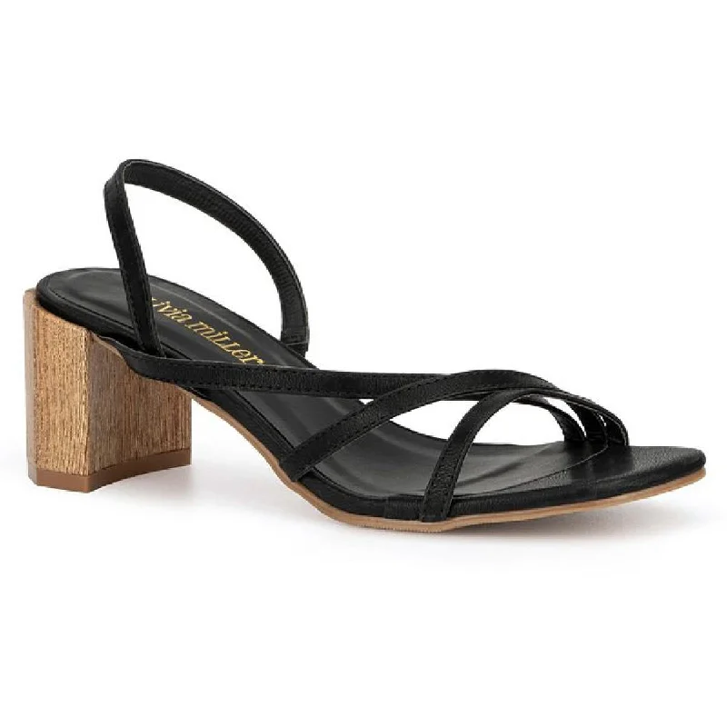 Premium sandals for coastal hikes-Olivia Miller Womens Maxwell Slip On Heel Strap Block Heels