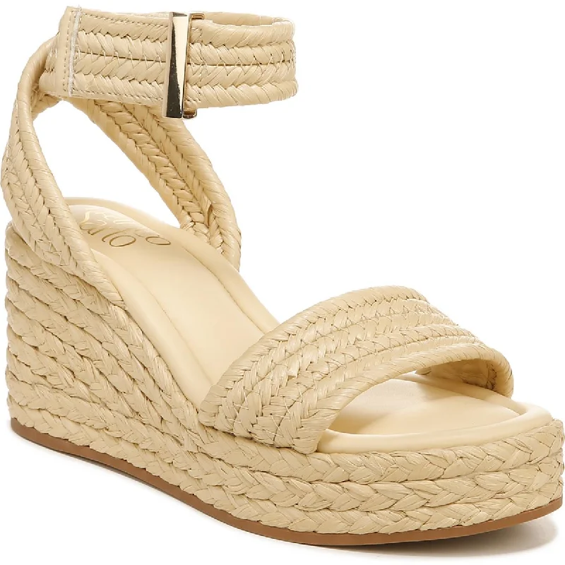 Fashionable sandals for outdoor hikes-Franco Sarto Womens Pina Ankle Strap Platform Wedge Sandals