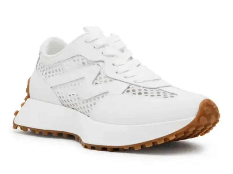 Athletic shoes for spring races -Steve Madden: Campo in White Mesh