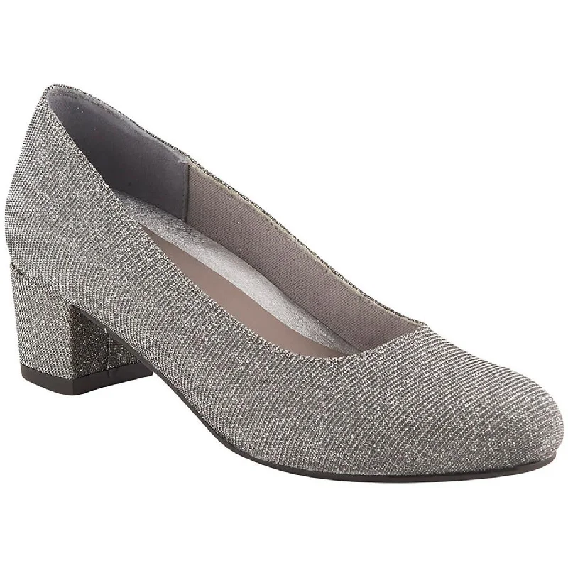 High heels for women with heel aches -David Tate Womens Suave Metlic Canvas Pumps