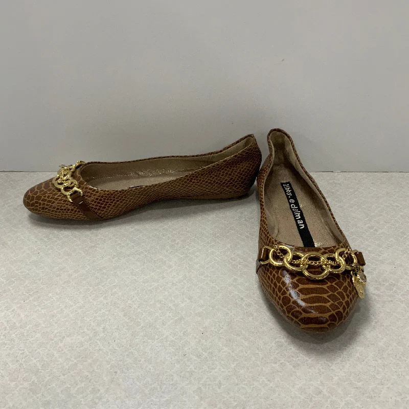 Flats for relaxed chic looks -Shoes Flats By Libby Edelman In Brown, Size: 7.5